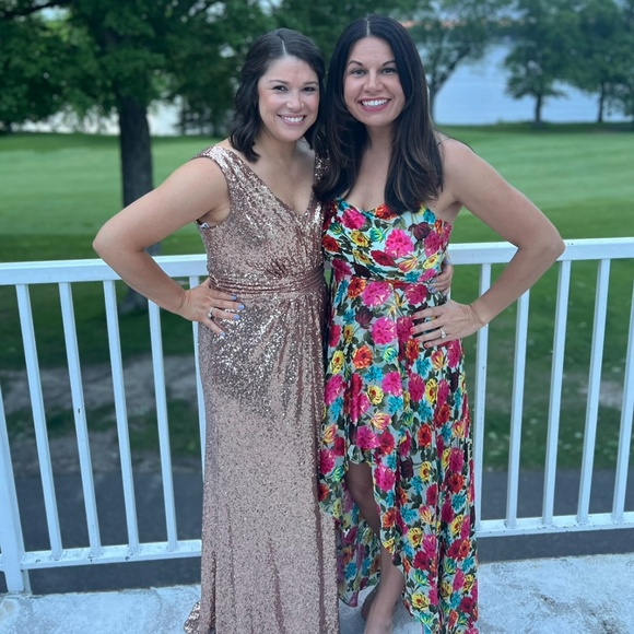 Revelry Bijou Rose Gold Dress Size 10 - Picture 1 of 2